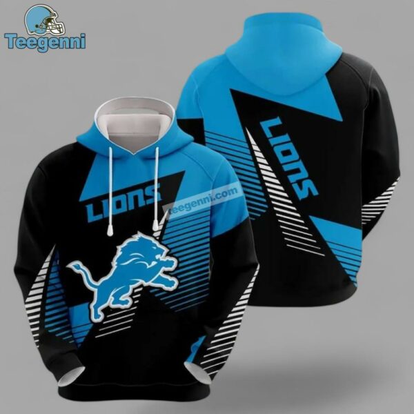 Detroit Lions Football Logo 3D Hoodie