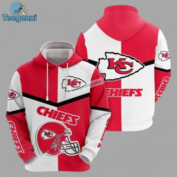 Kansas City Chiefs Football Helmet 3D Unisex Hoodie